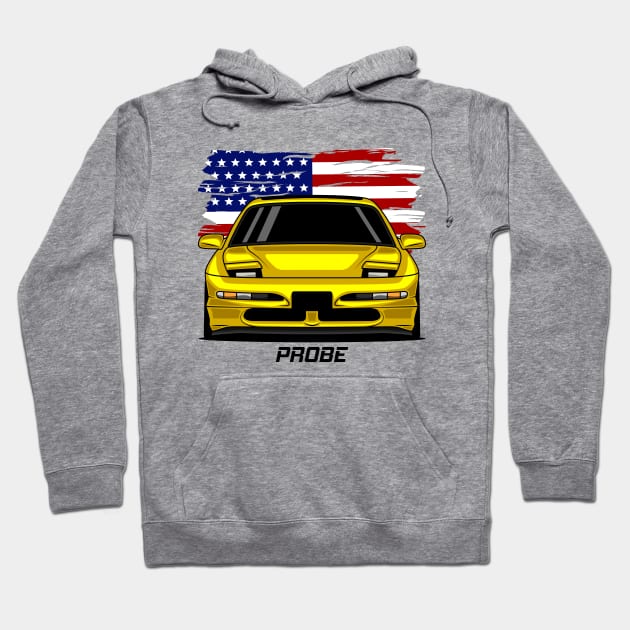 Front Probe Yellow Hoodie by GoldenTuners